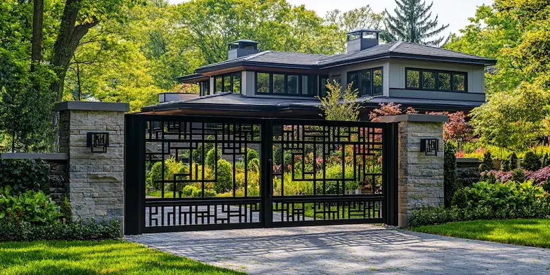 Moderne Zäune aus Polen